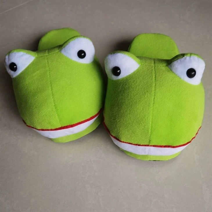 Cute Plush Frog Slippers. suppliers